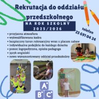 REKRUTACJA NA ROK SZKOLNY 2025/2026